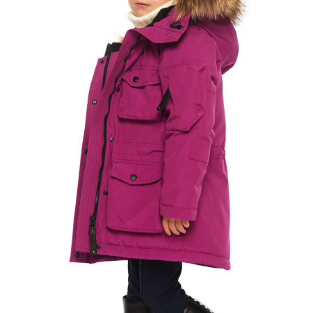 Теплая зимняя куртка UMKA для девочек. Цвет: Розовый